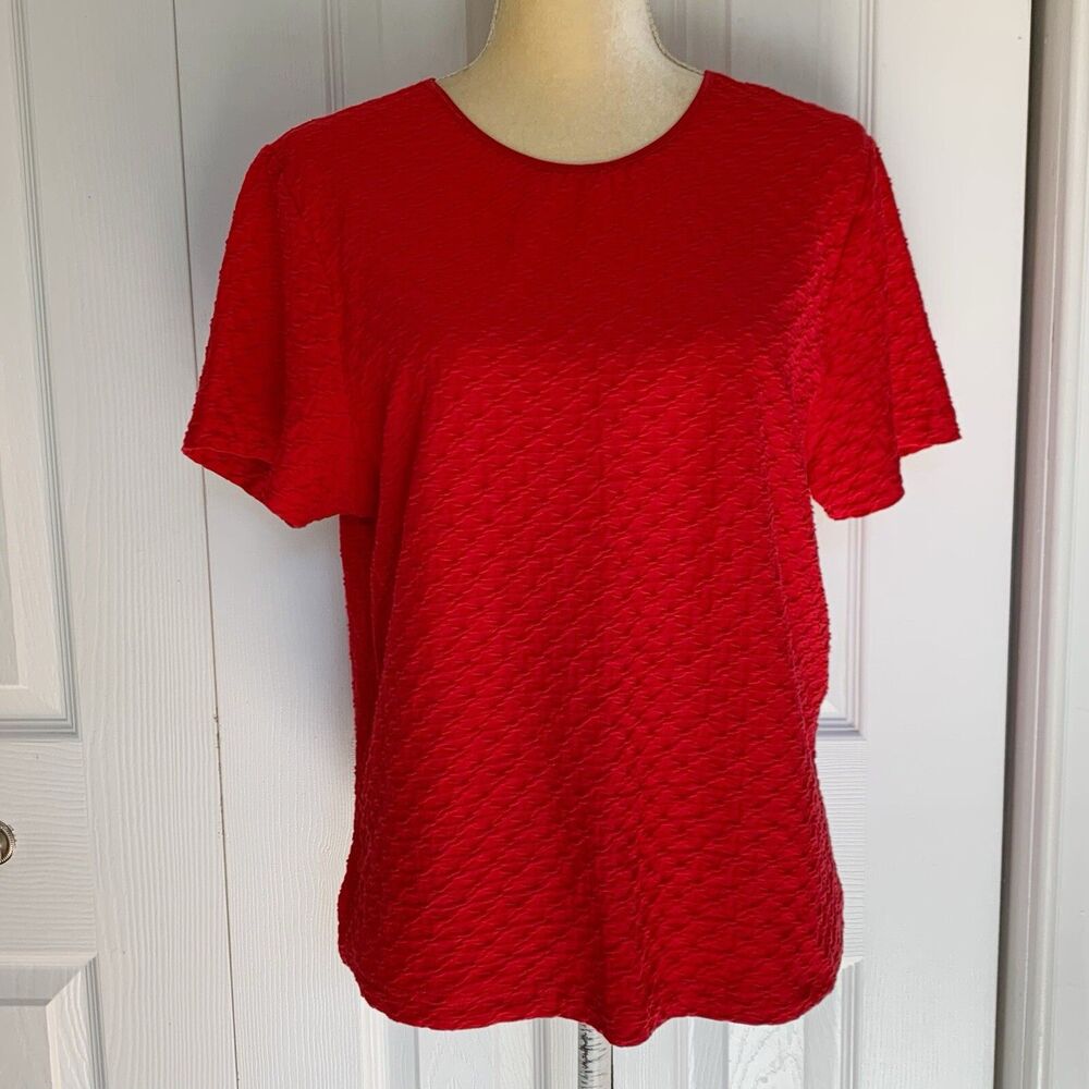 Vintage 80s Kenneth Too Top Women’s Size L Red - Picture 15 of 16